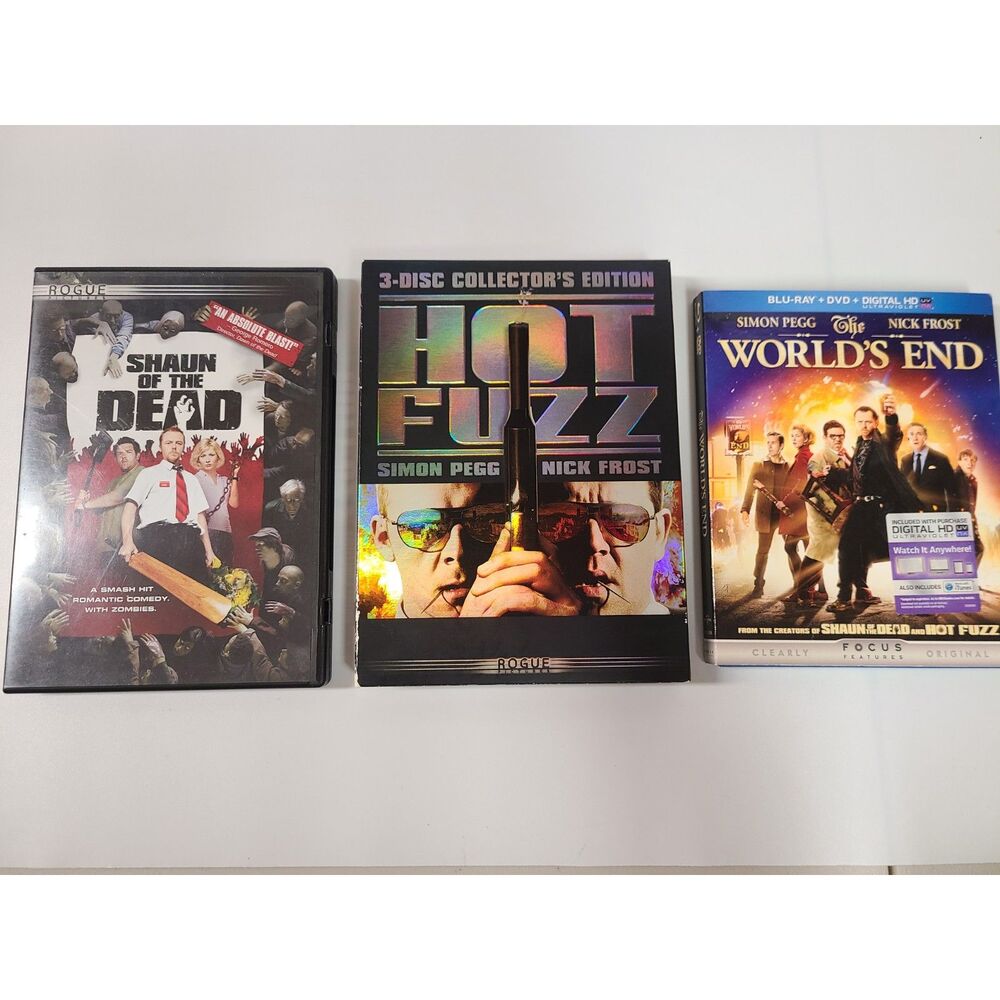 Edgar Wright Three Flavours Cornetto Trilogy DVD Blu-ray Movie Set Simon Pegg